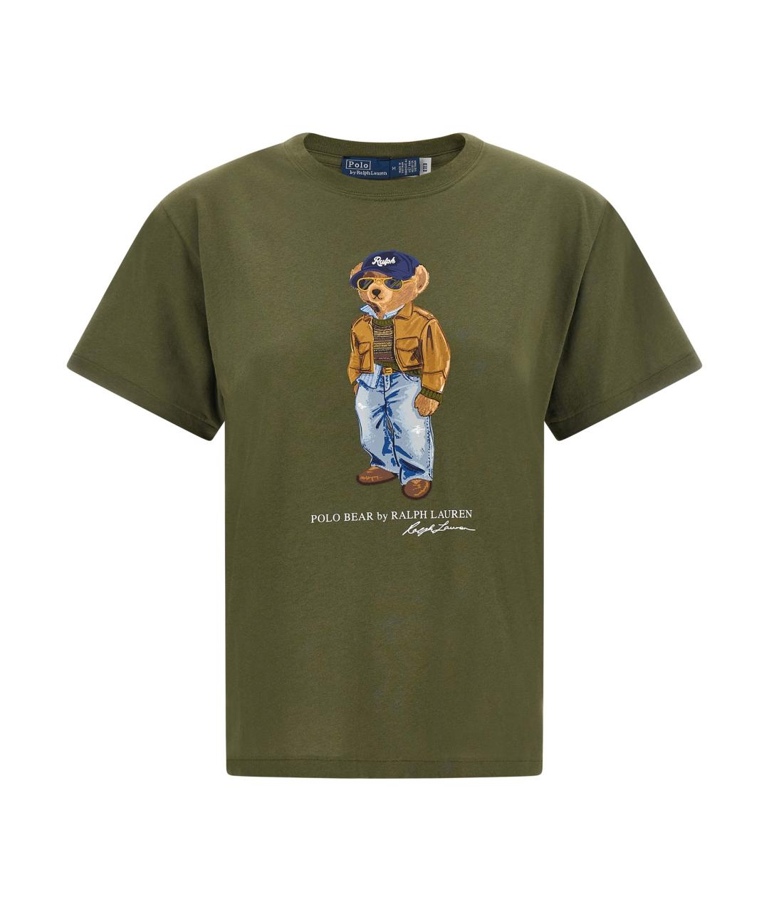 POLO RALPH LAUREN Зеленая хлопковая футболка, фото 1
