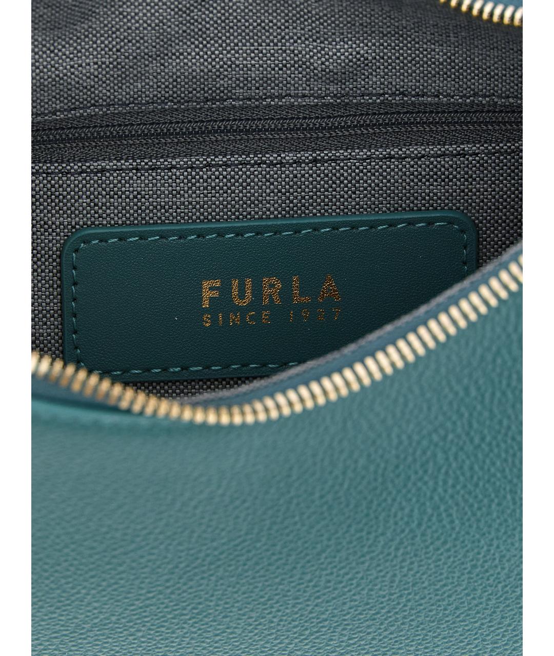 FURLA Зеленая кожаная сумка через плечо, фото 4