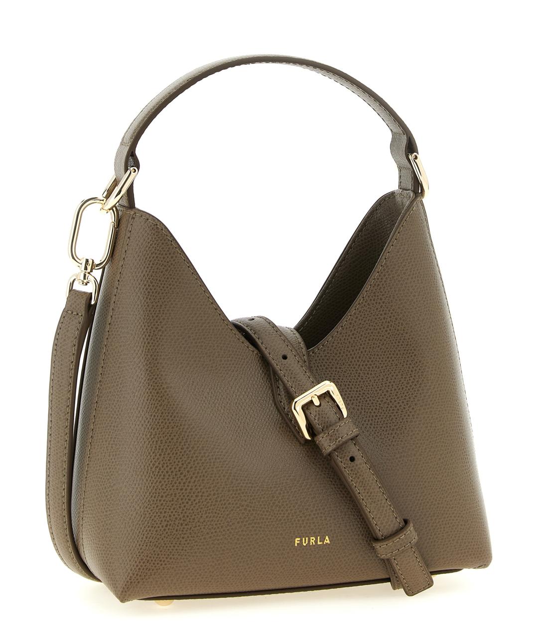 FURLA Зеленая кожаная сумка тоут, фото 2
