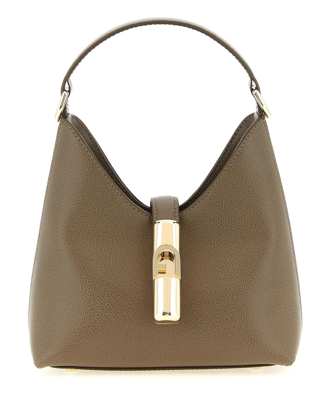FURLA Зеленая кожаная сумка тоут, фото 1