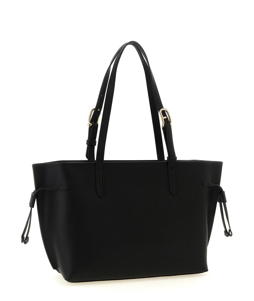 FURLA Черная кожаная сумка тоут, фото 2