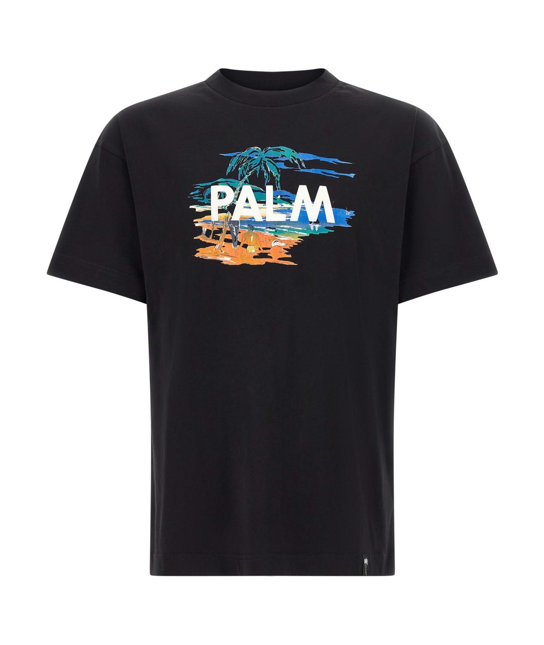 PALM ANGELS Черная хлопковая футболка, фото 1