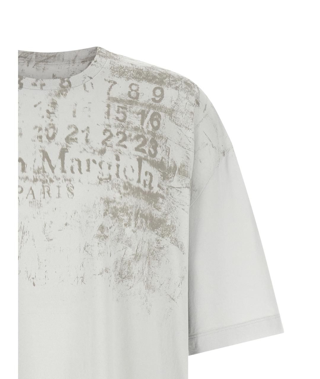 MAISON MARGIELA Серая хлопковая футболка, фото 3