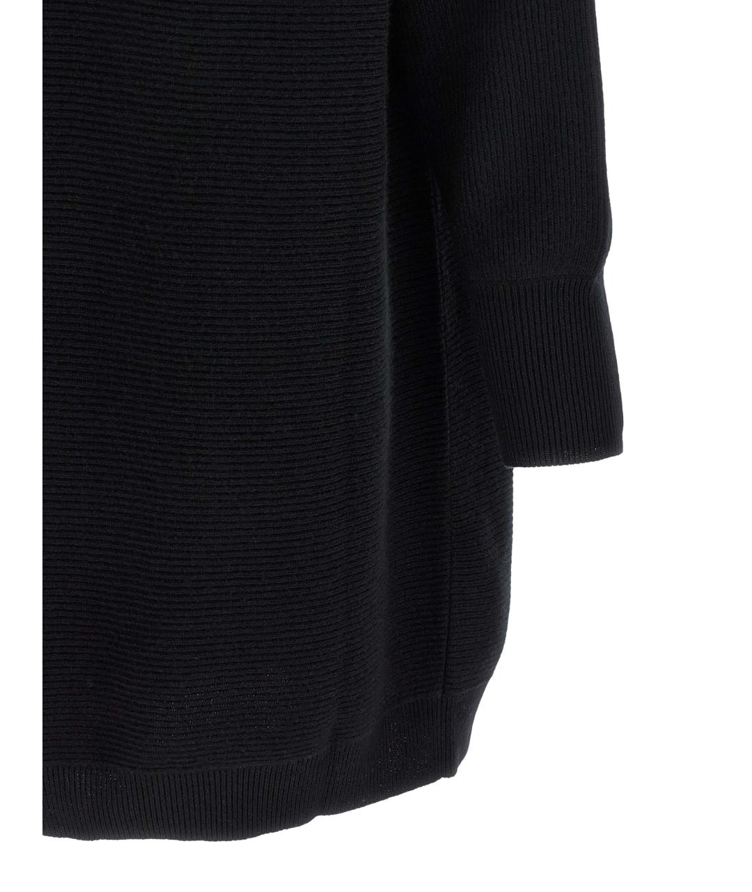 BRUNELLO CUCINELLI Черное шерстяное повседневное платье, фото 4