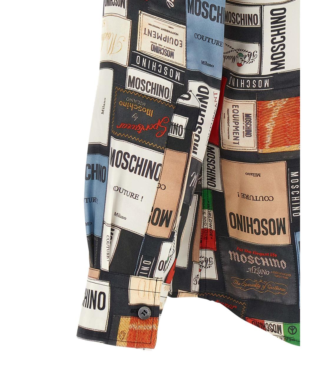 MOSCHINO Мульти шелковая кэжуал рубашка, фото 4