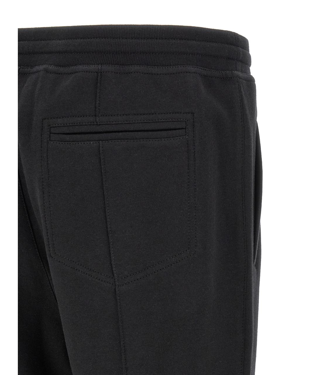 BRUNELLO CUCINELLI Черные хлопковые повседневные брюки, фото 4