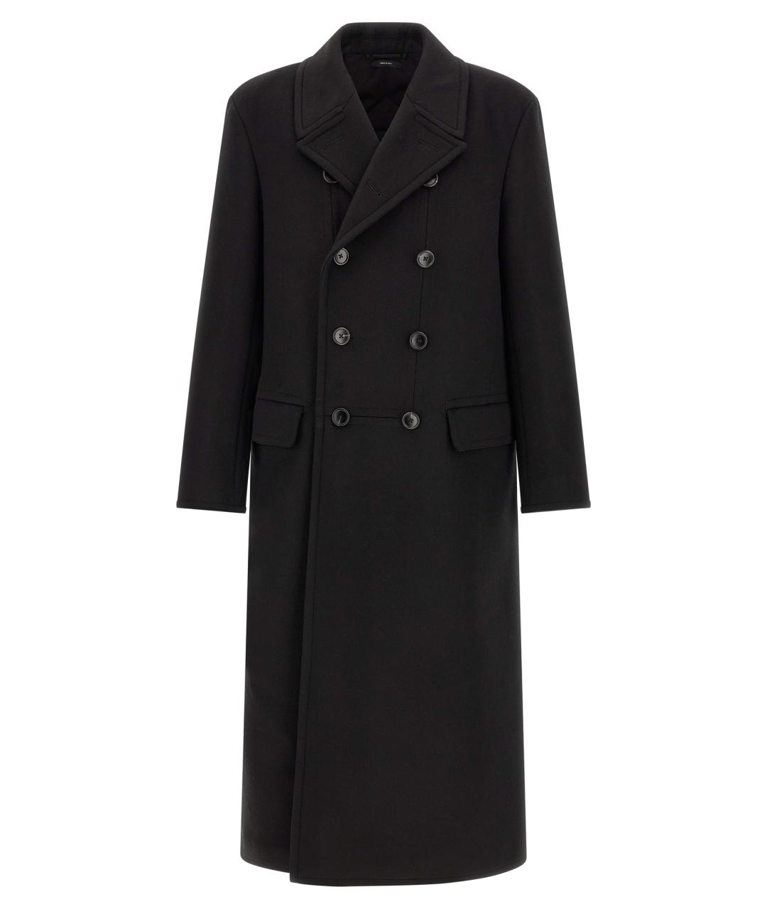 TOM FORD Черное шерстяное пальто, фото 1