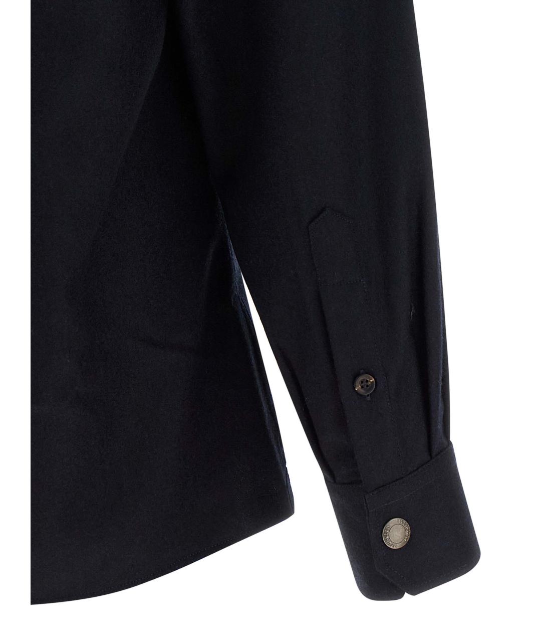BRUNELLO CUCINELLI Темно-синяя шерстяная куртка, фото 4