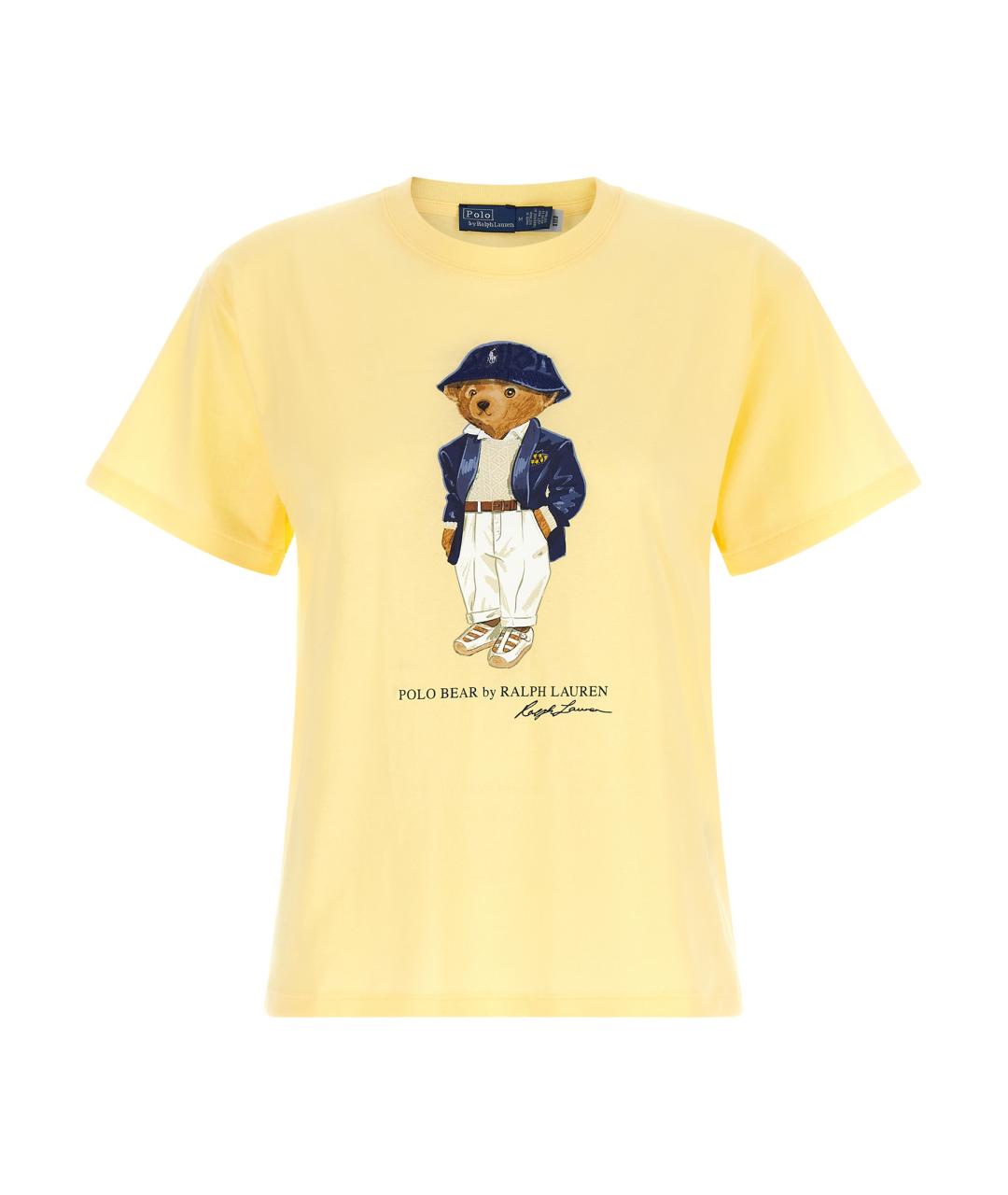 POLO RALPH LAUREN Желтая хлопковая футболка, фото 1