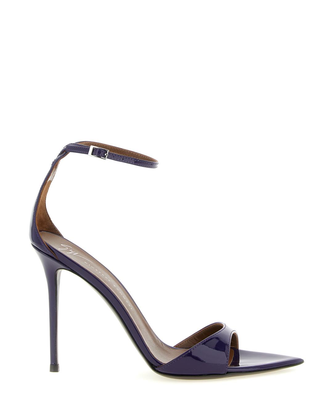 GIUSEPPE ZANOTTI DESIGN Фиолетовые босоножки из лакированной кожи, фото 1