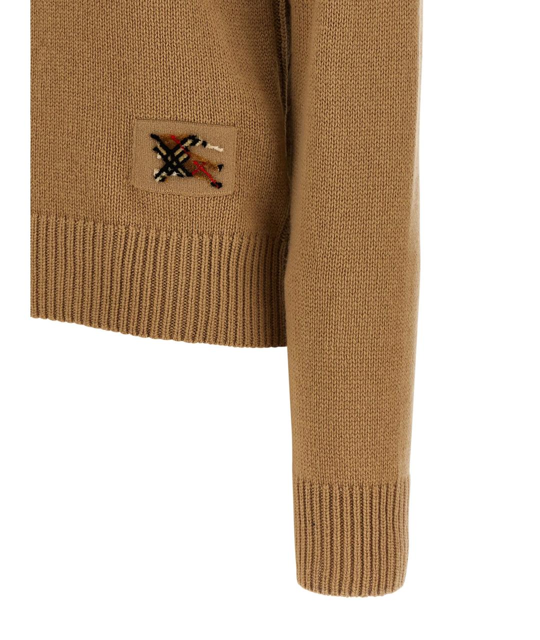 BURBERRY Коричневый шерстяной джемпер / свитер, фото 4