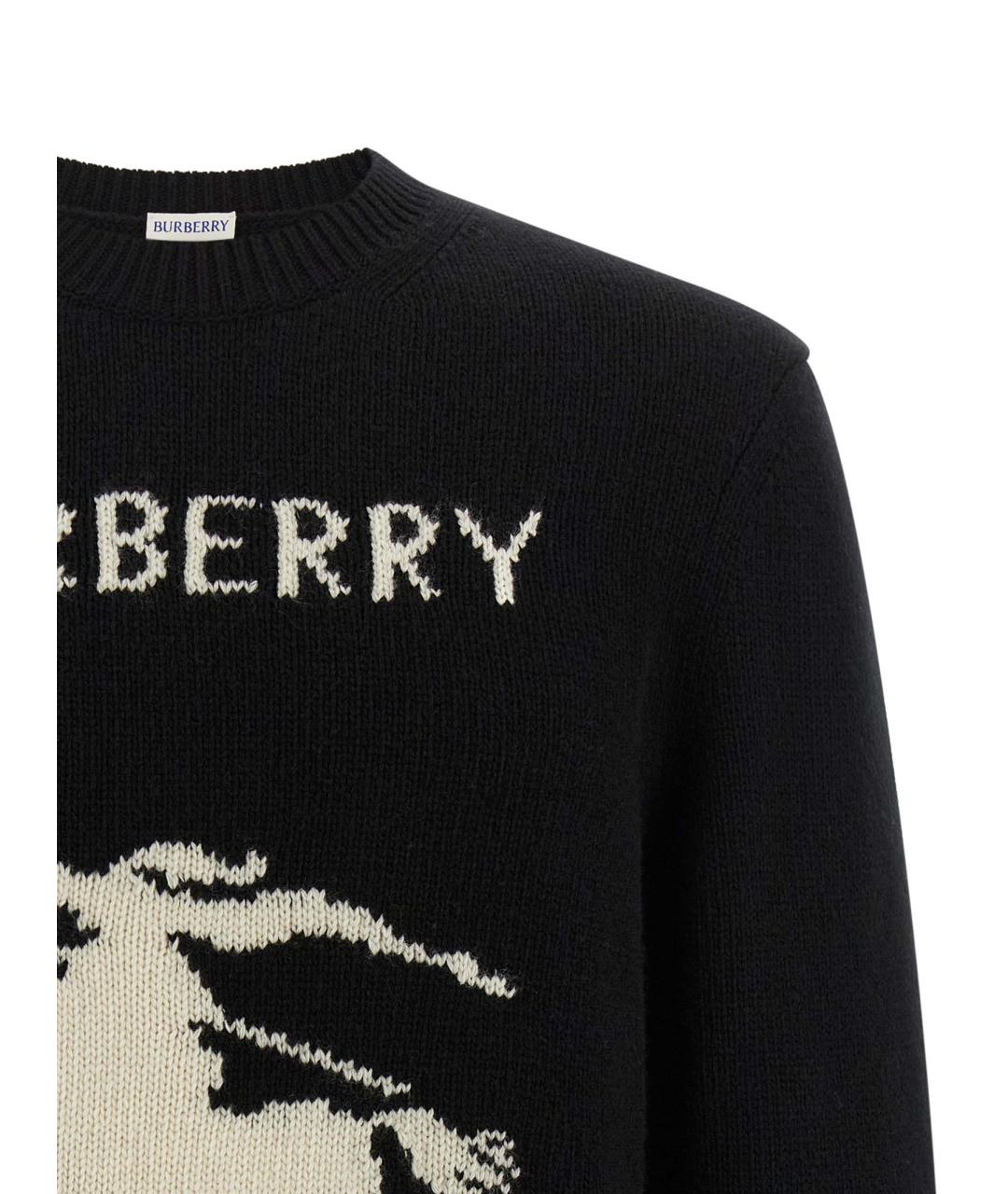 BURBERRY Черный шерстяной джемпер / свитер, фото 3
