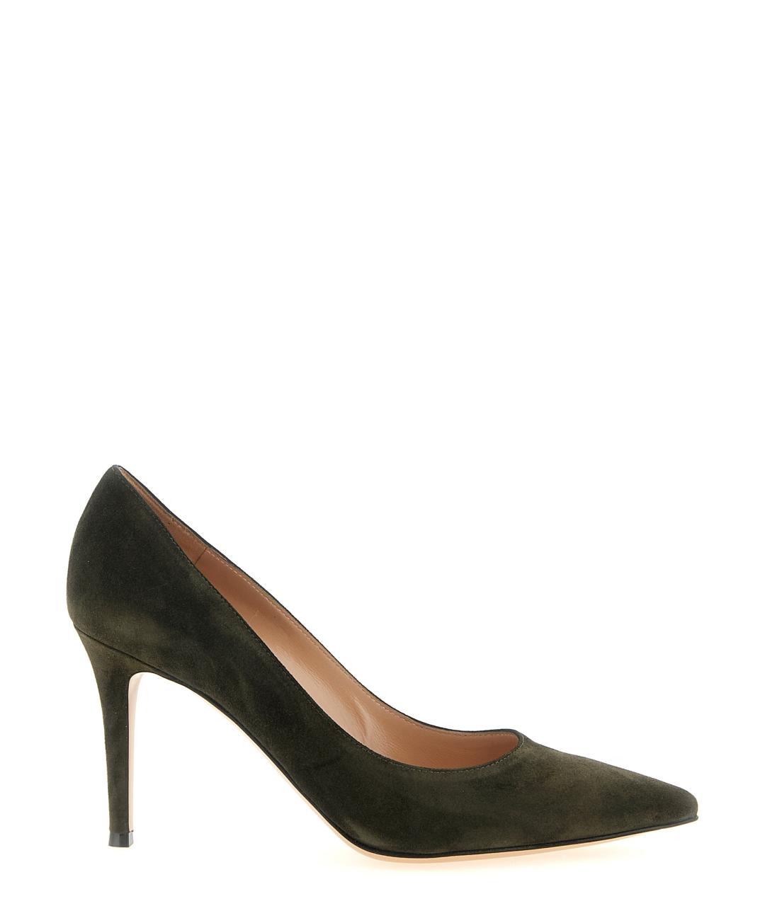 GIANVITO ROSSI Зеленые кожаные туфли, фото 1