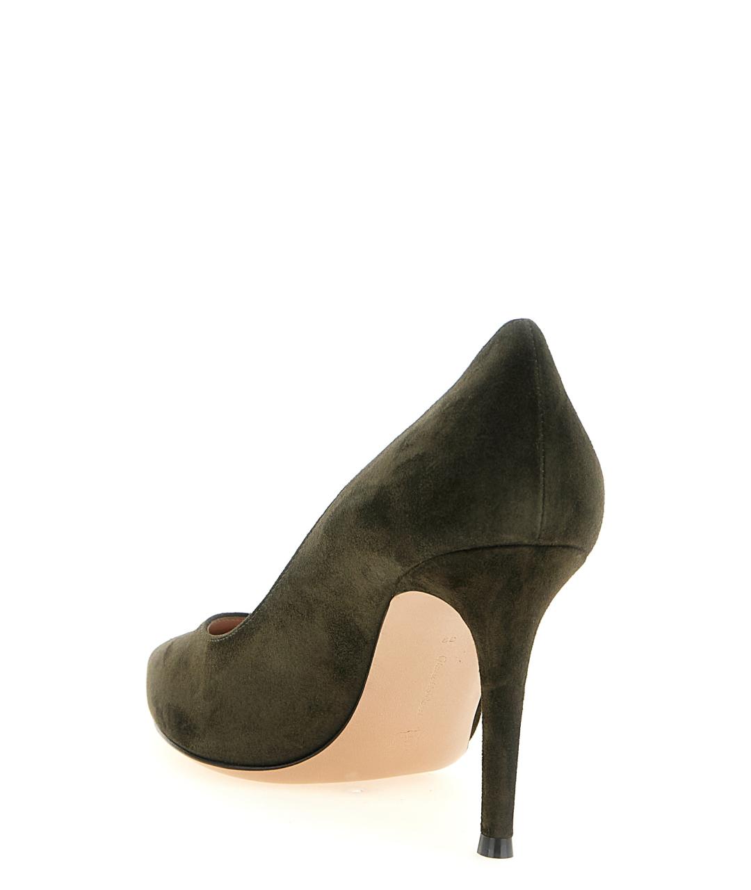 GIANVITO ROSSI Зеленые кожаные туфли, фото 3