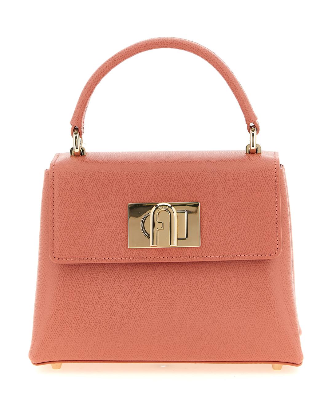 FURLA Розовая кожаная сумка через плечо, фото 1