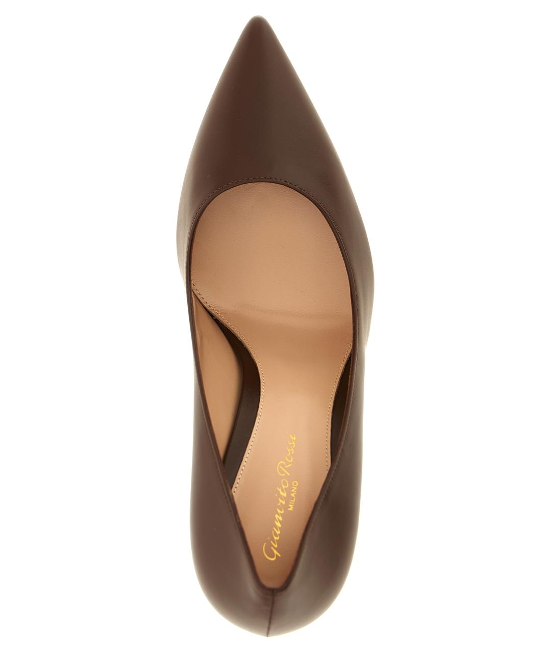 GIANVITO ROSSI Коричневые кожаные туфли, фото 4
