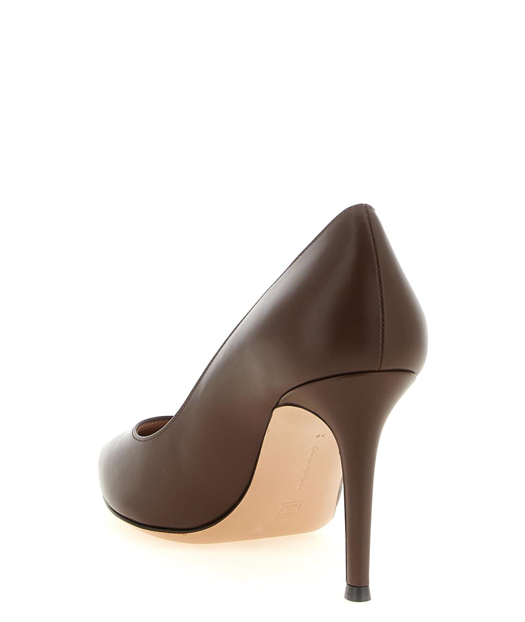 GIANVITO ROSSI Коричневые кожаные туфли, фото 3