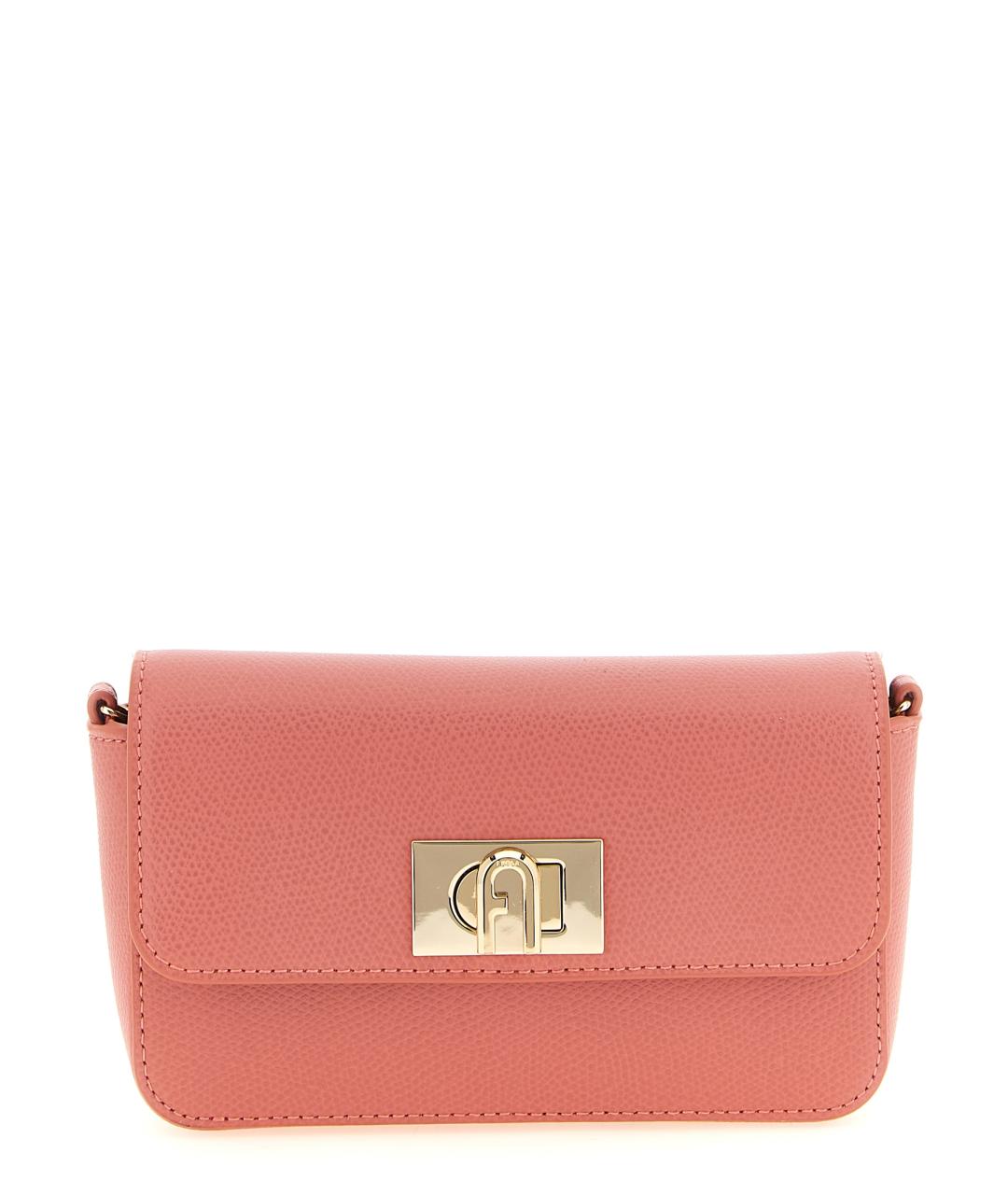 FURLA Розовая кожаная сумка через плечо, фото 1