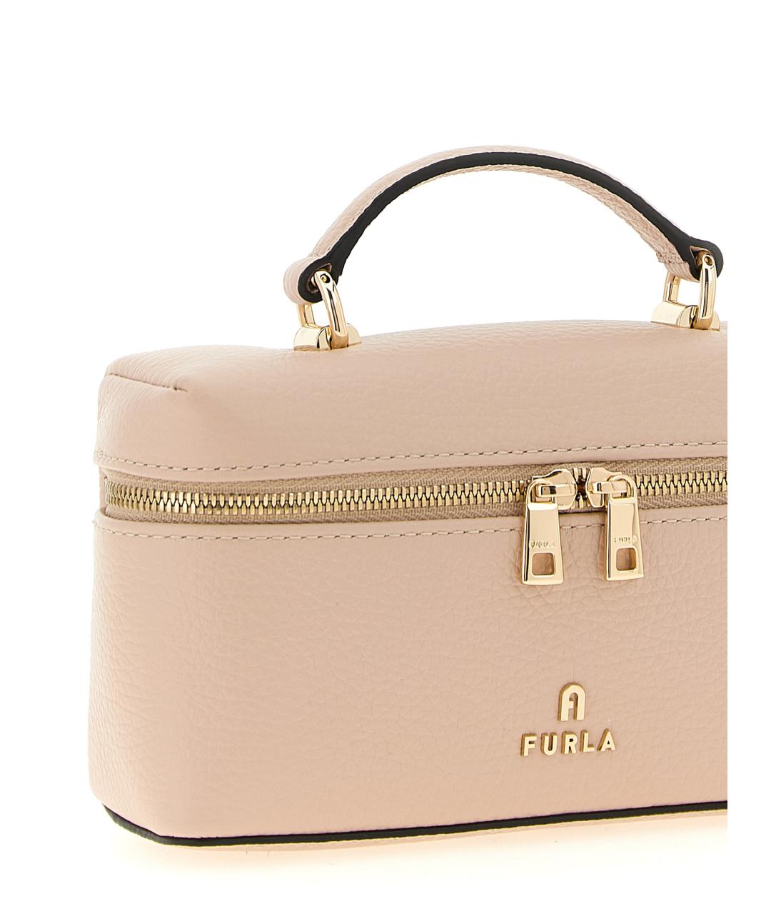 FURLA Розовая кожаная сумка через плечо, фото 3