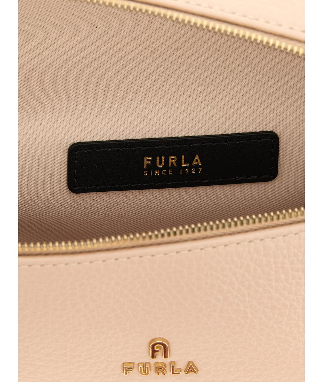 FURLA Розовая кожаная сумка через плечо, фото 4