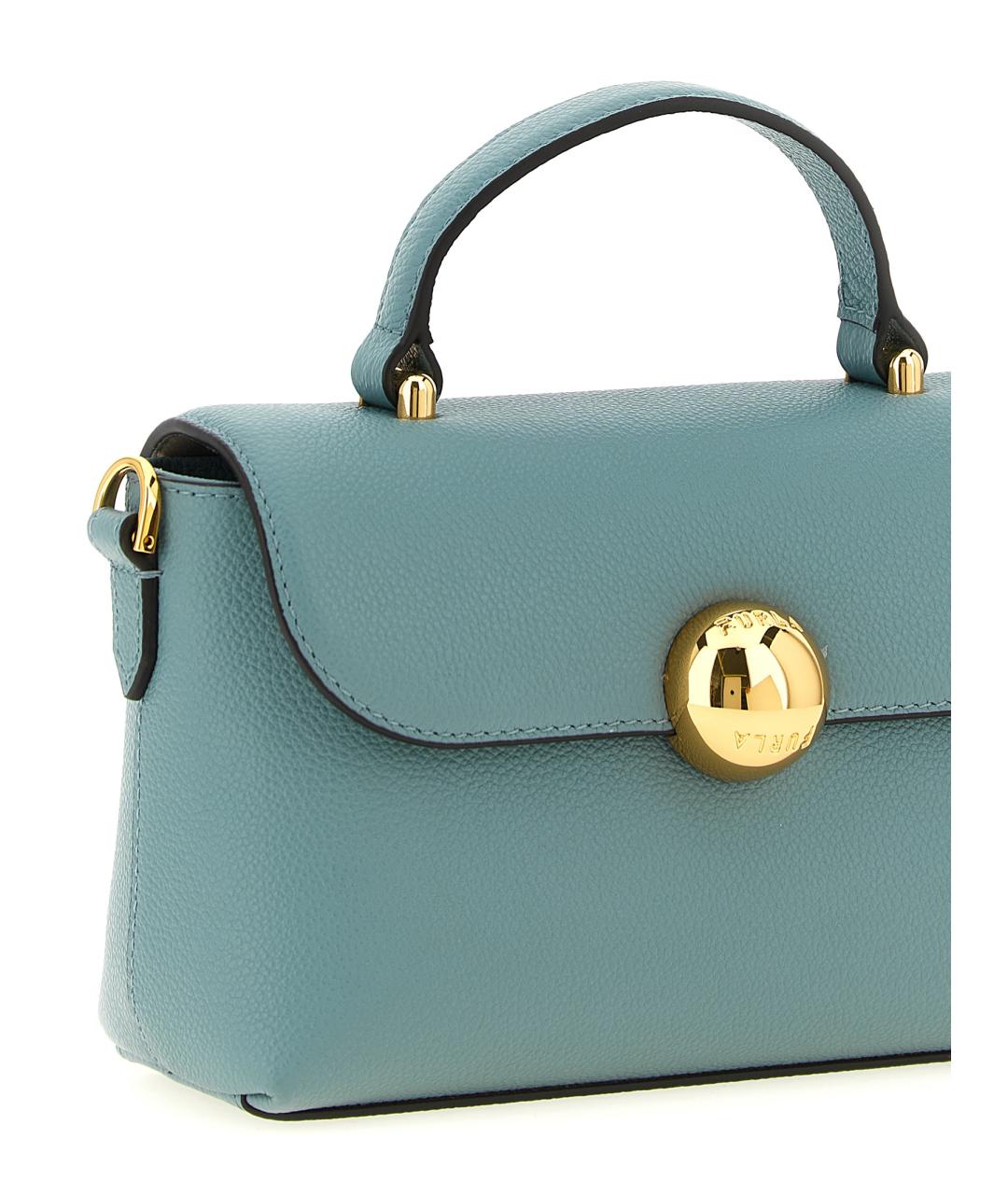 FURLA Голубая кожаная сумка через плечо, фото 3