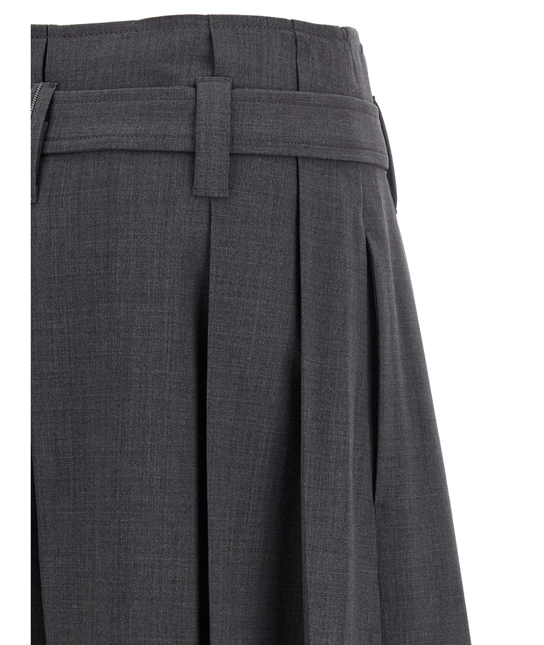 BRUNELLO CUCINELLI Серые шерстяные шорты, фото 4