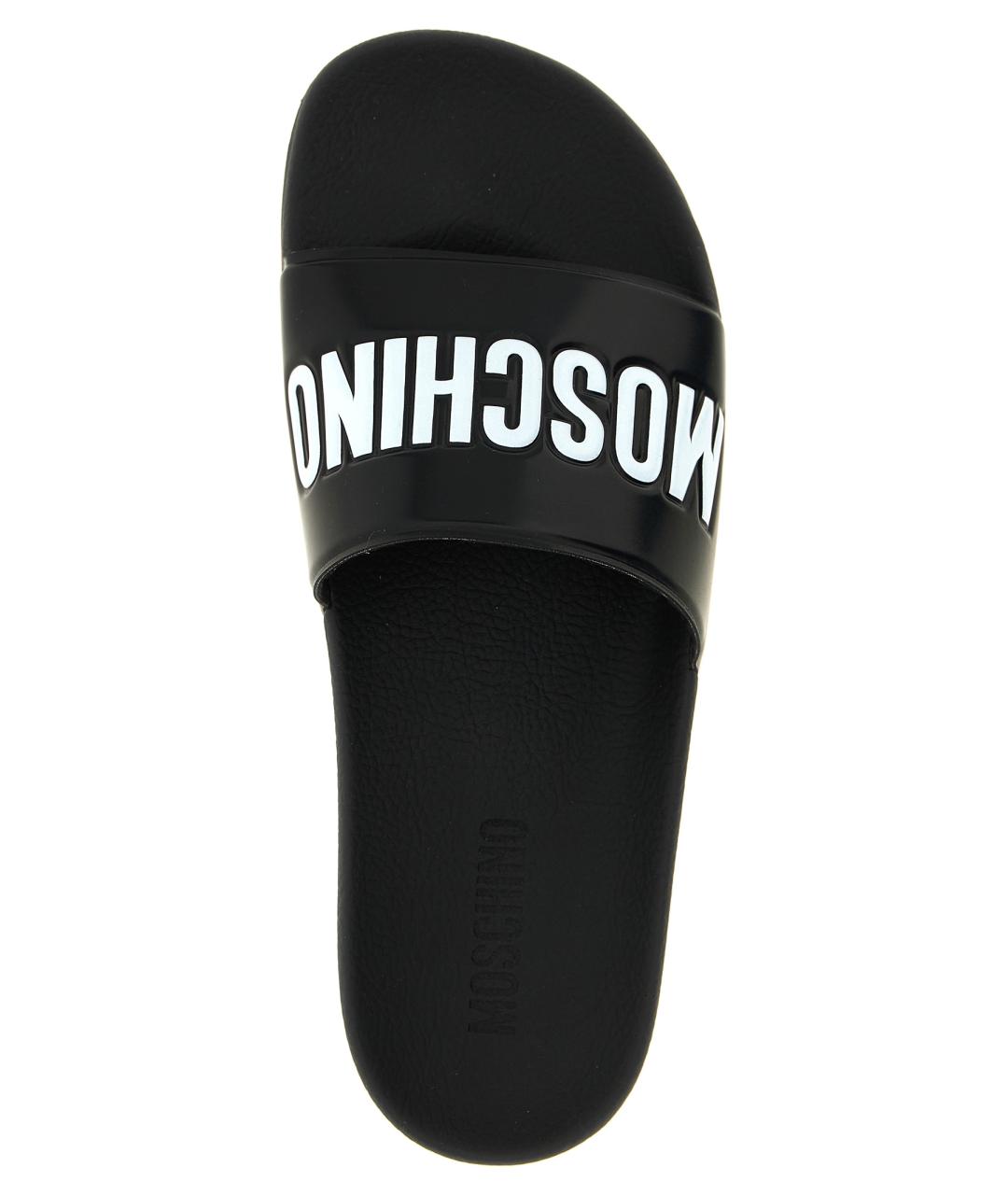 MOSCHINO Черные шлепанцы, фото 4
