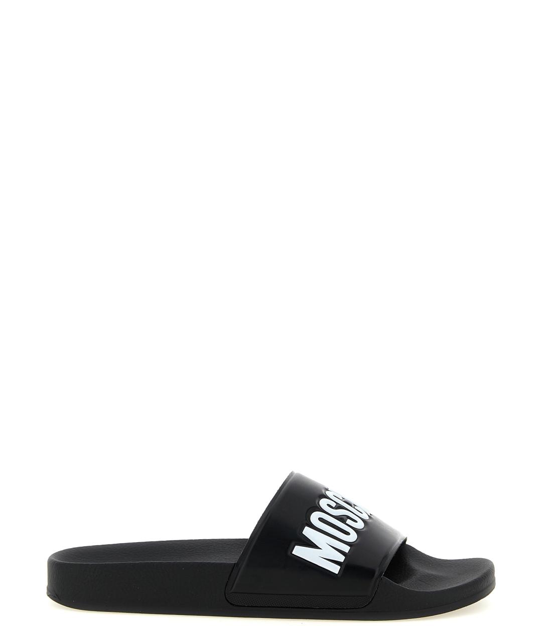 MOSCHINO Черные шлепанцы, фото 1