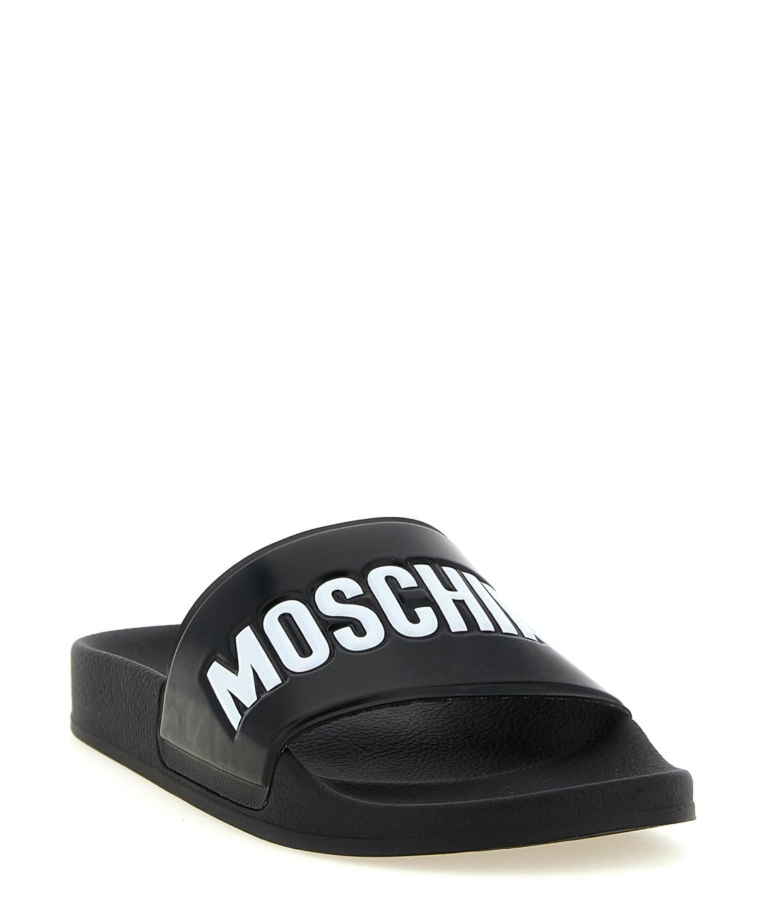 MOSCHINO Черные шлепанцы, фото 2