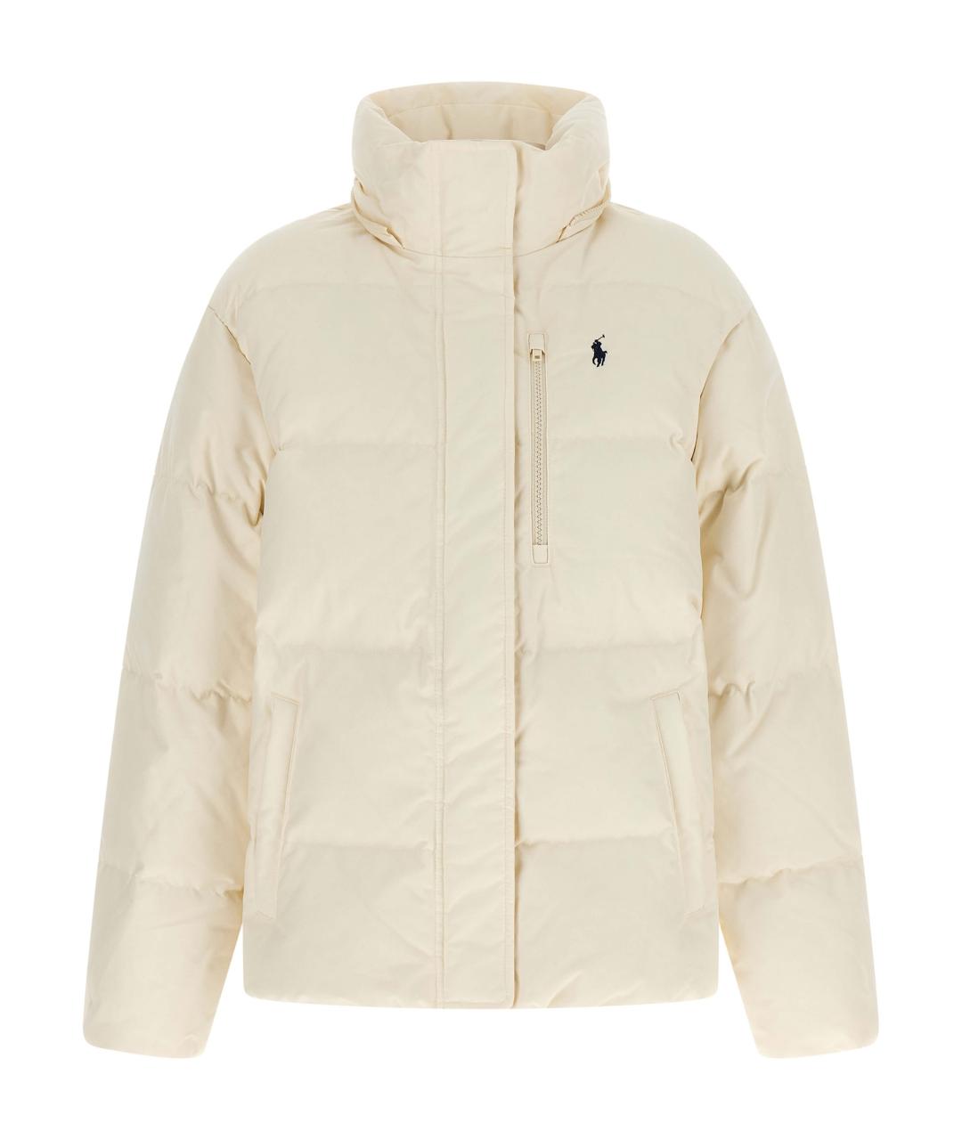 POLO RALPH LAUREN Белый полиэстеровый пуховик, фото 2