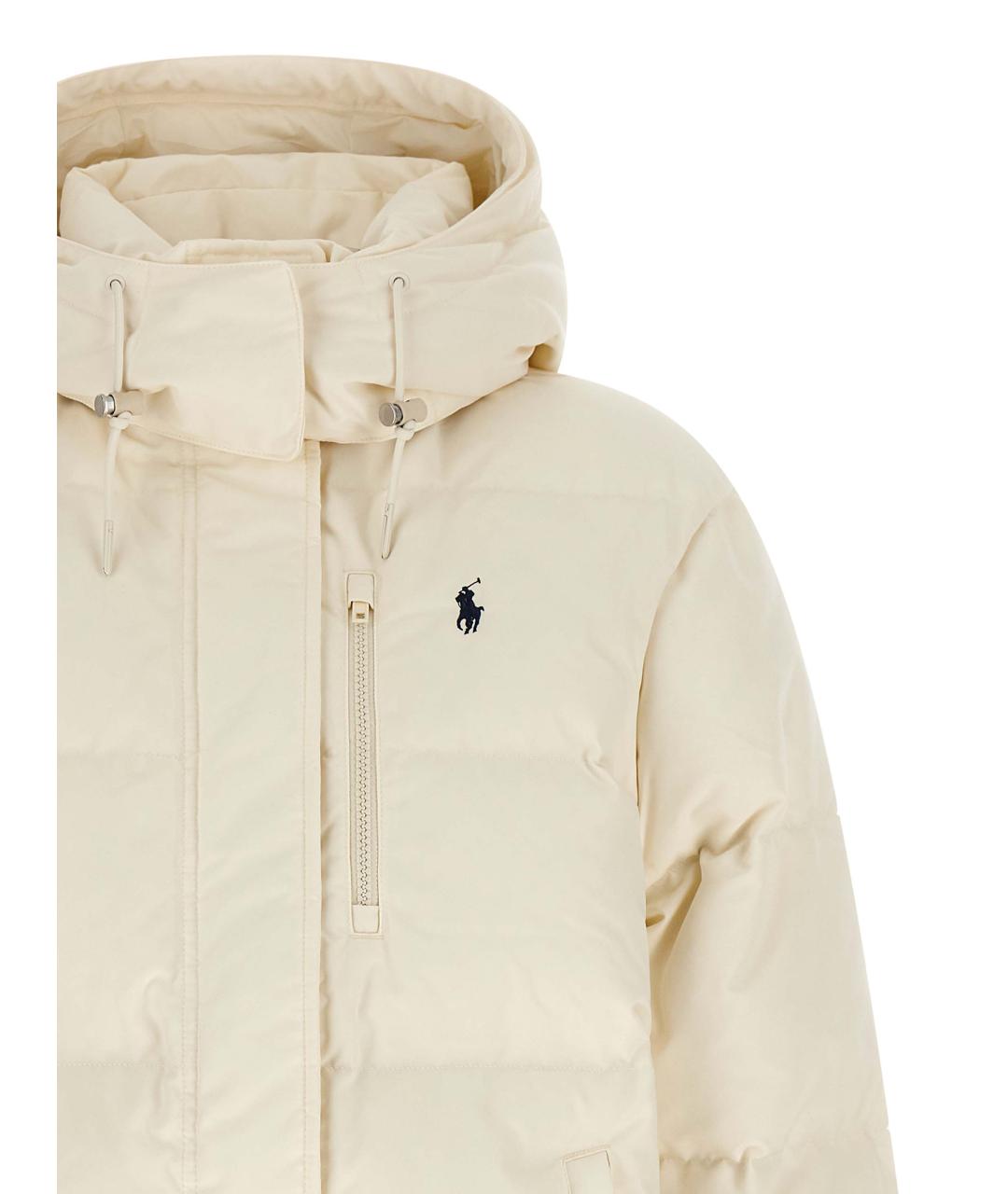 POLO RALPH LAUREN Белый полиэстеровый пуховик, фото 4