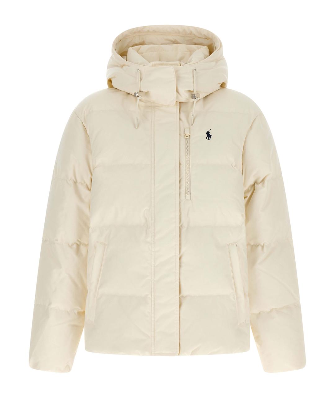 POLO RALPH LAUREN Белый полиэстеровый пуховик, фото 1