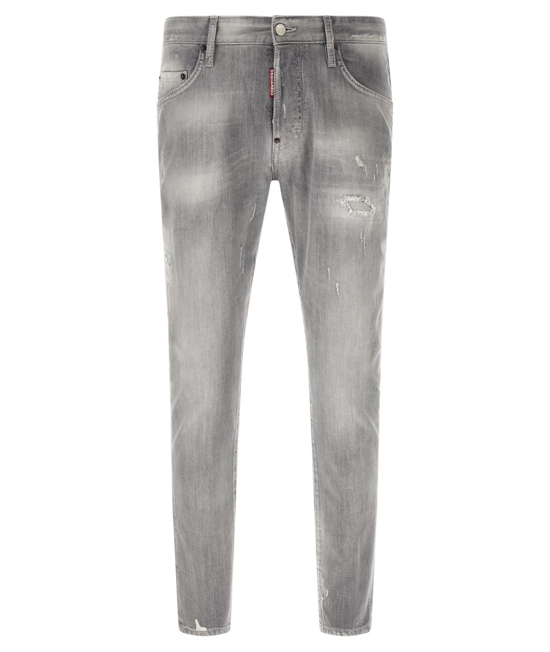 DSQUARED2 Серые хлопковые джинсы скинни, фото 1