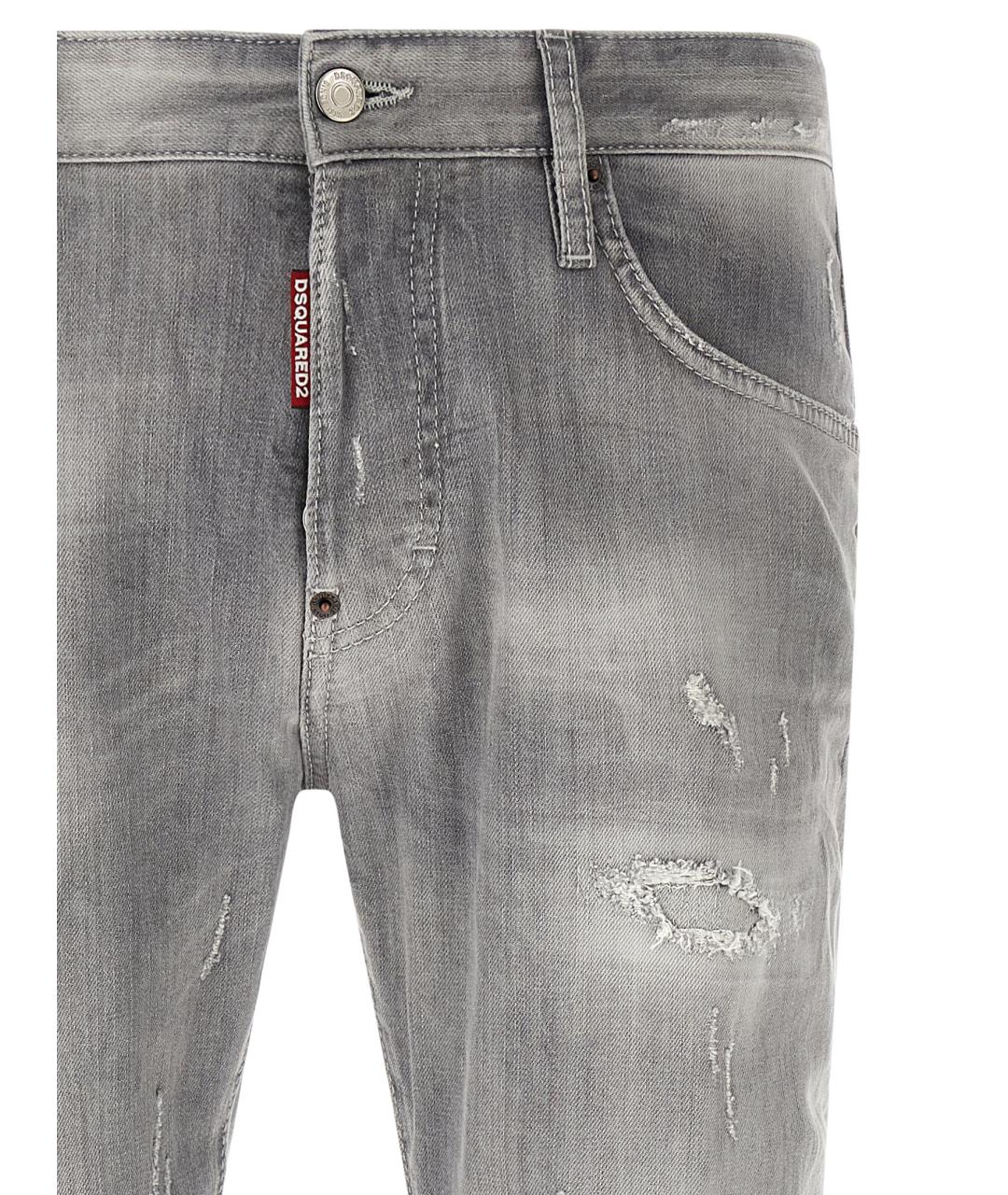 DSQUARED2 Серые хлопковые джинсы скинни, фото 3