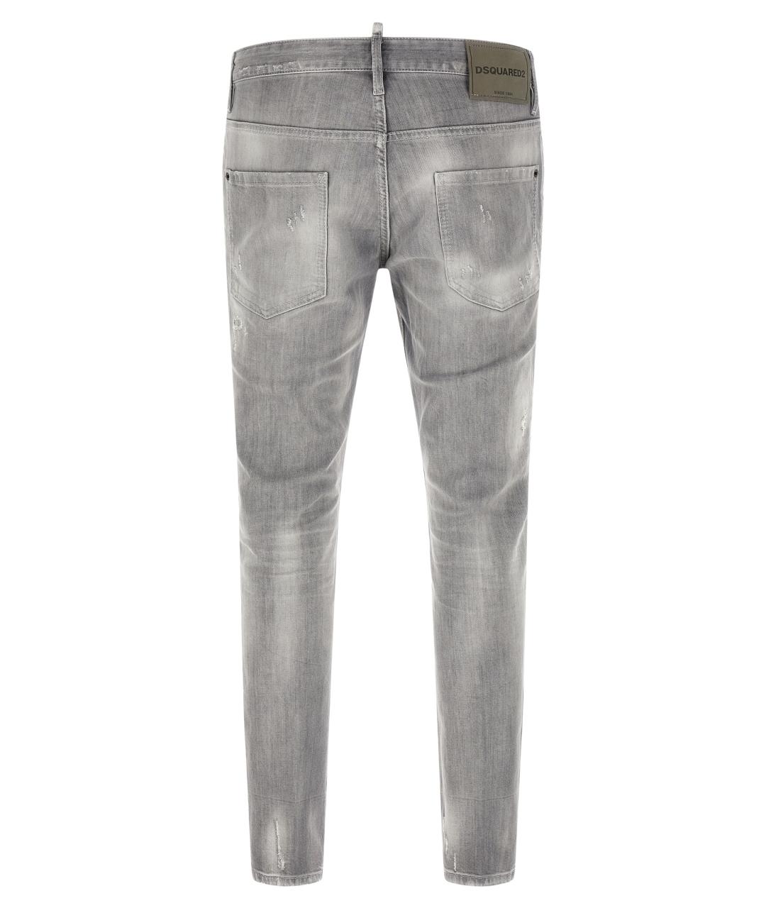 DSQUARED2 Серые хлопковые джинсы скинни, фото 2