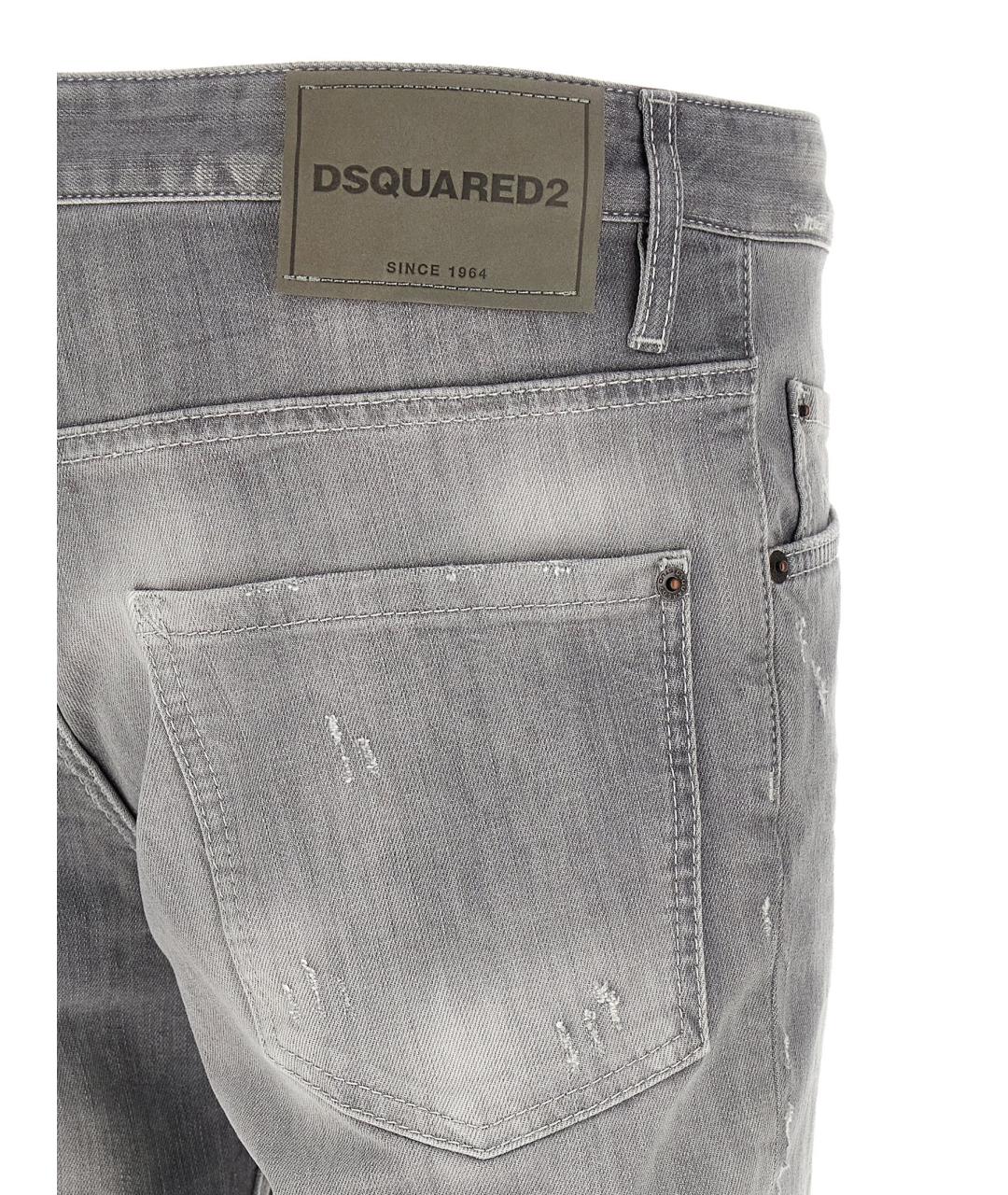 DSQUARED2 Серые хлопковые джинсы скинни, фото 4