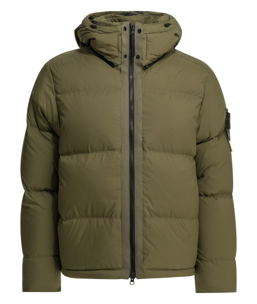STONE ISLAND Зеленая полиамидовая куртка, фото 1