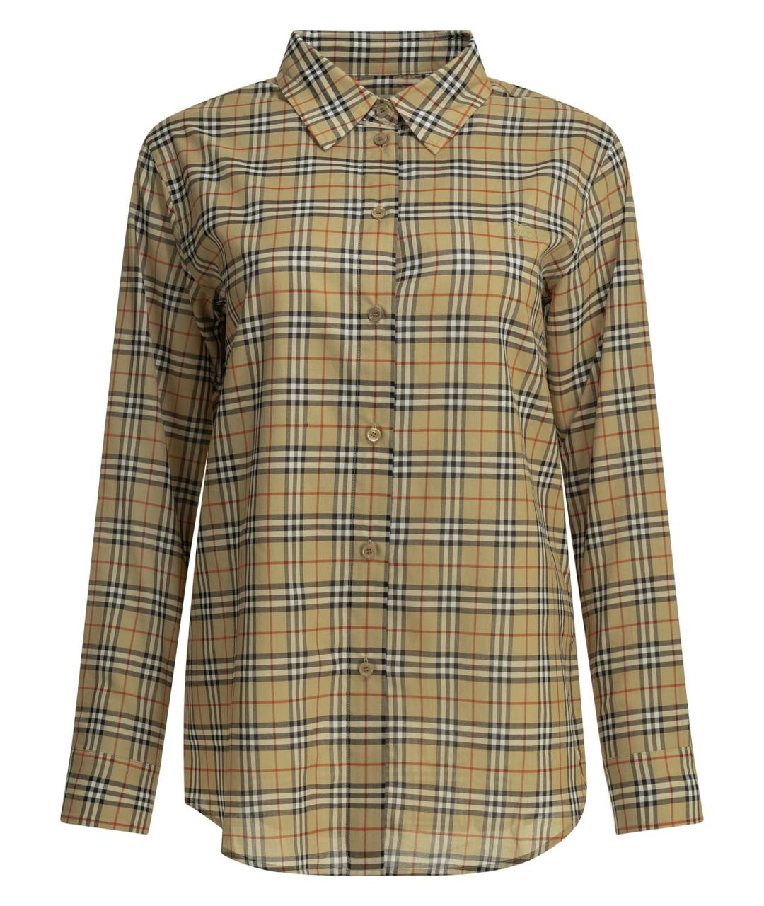 BURBERRY Бежевая хлопковая рубашка, фото 1