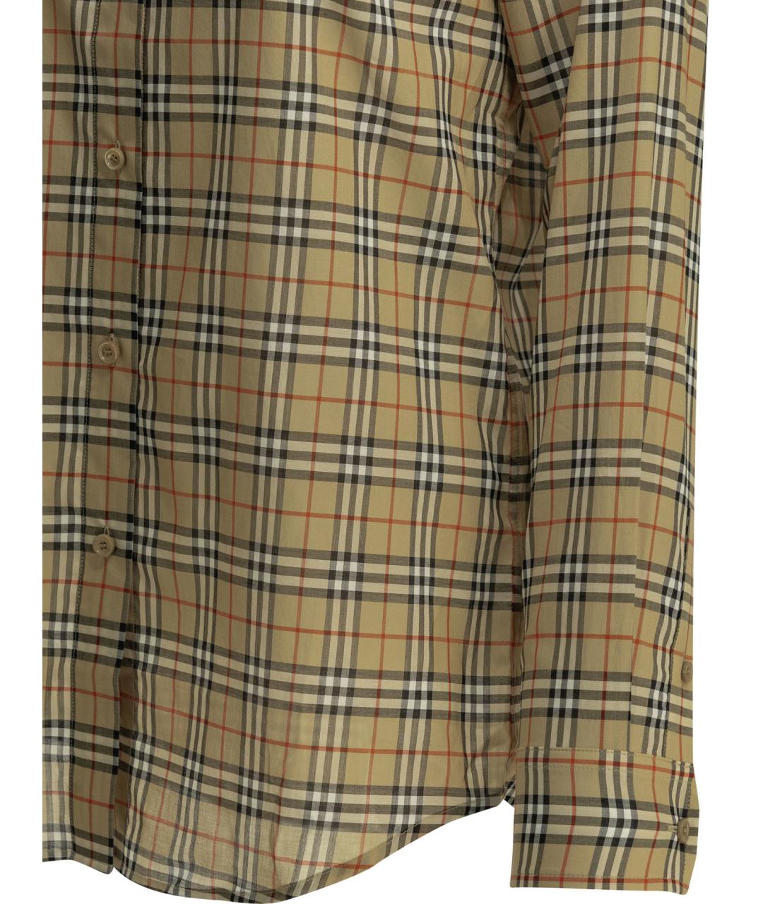 BURBERRY Бежевая хлопковая рубашка, фото 4