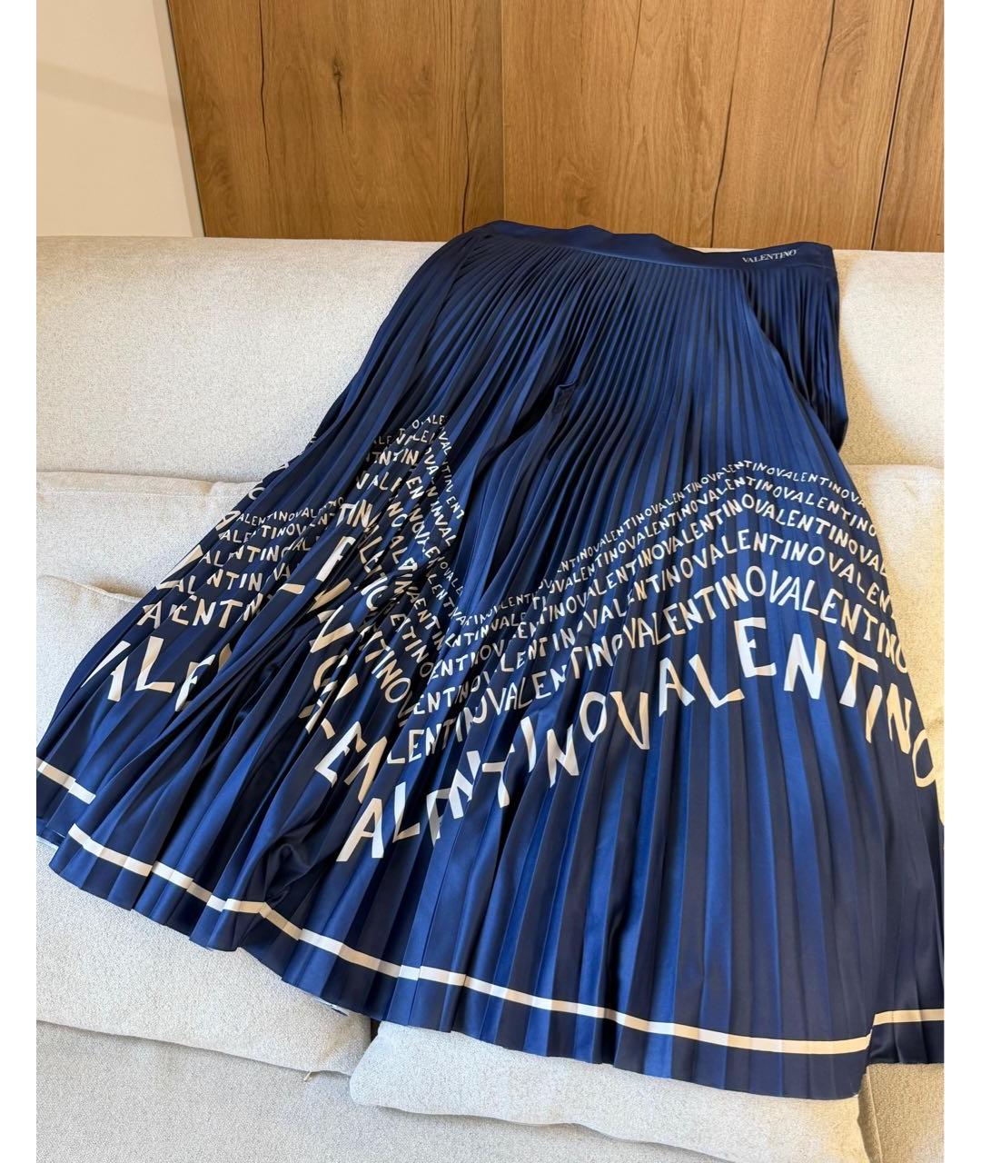 VALENTINO Синяя юбка макси, фото 2