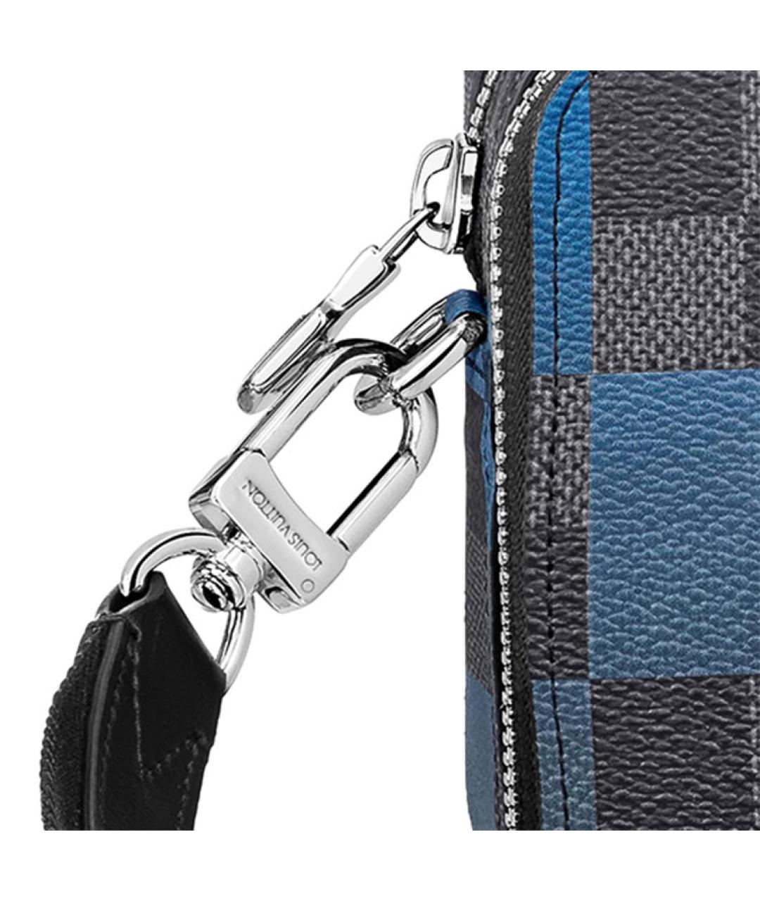 LOUIS VUITTON Синяя канва сумка на плечо, фото 5