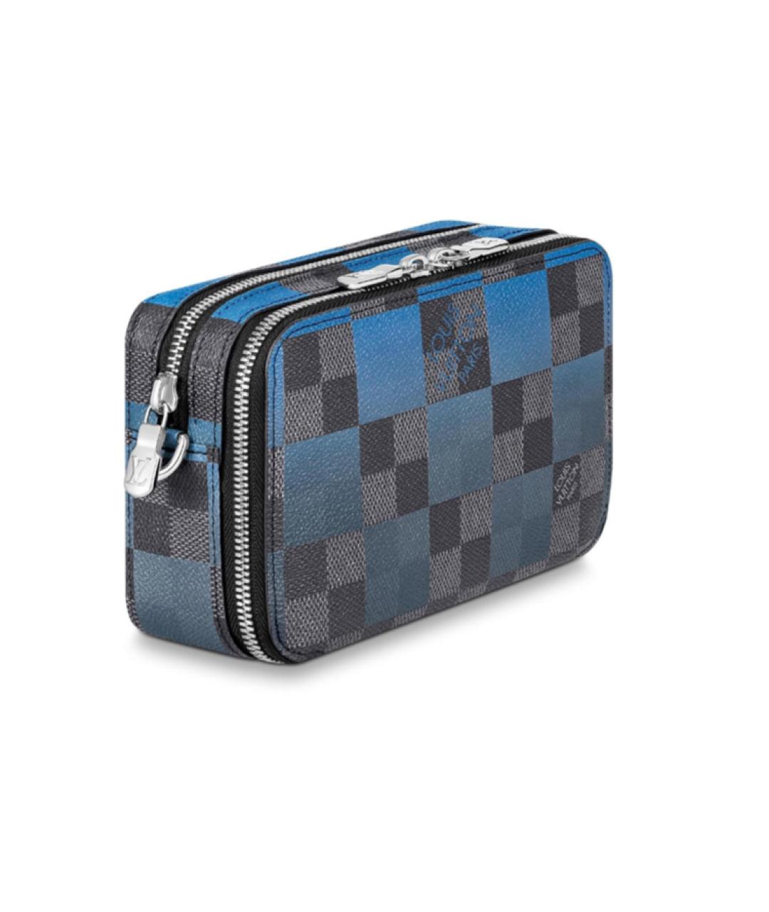 LOUIS VUITTON Синяя канва сумка на плечо, фото 2