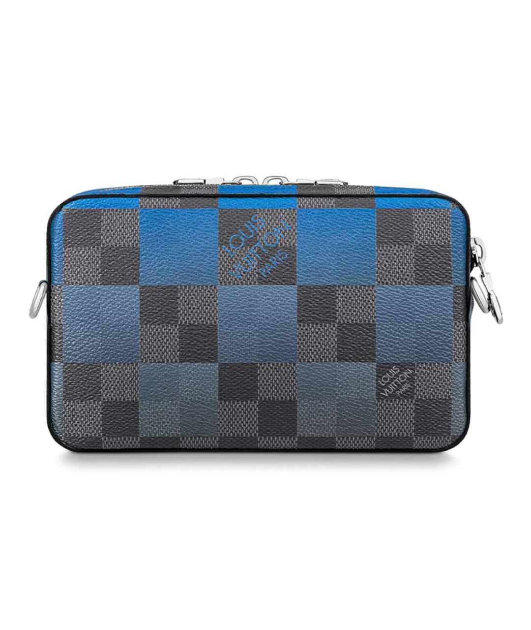LOUIS VUITTON Синяя канва сумка на плечо, фото 3