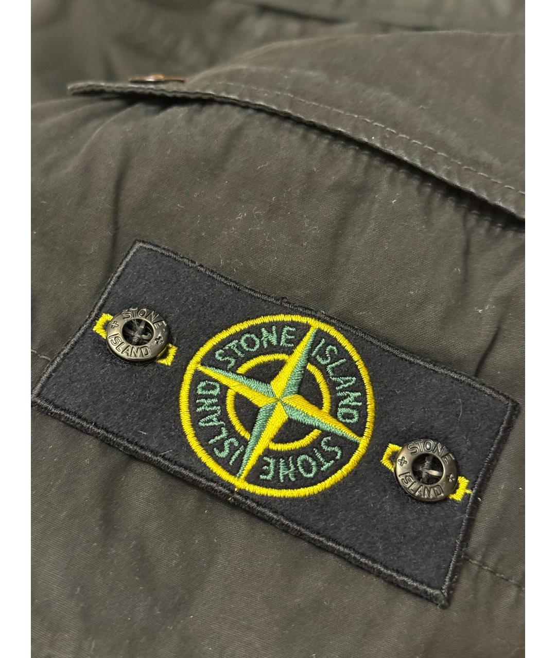 STONE ISLAND Черные хлопковые шорты, фото 4