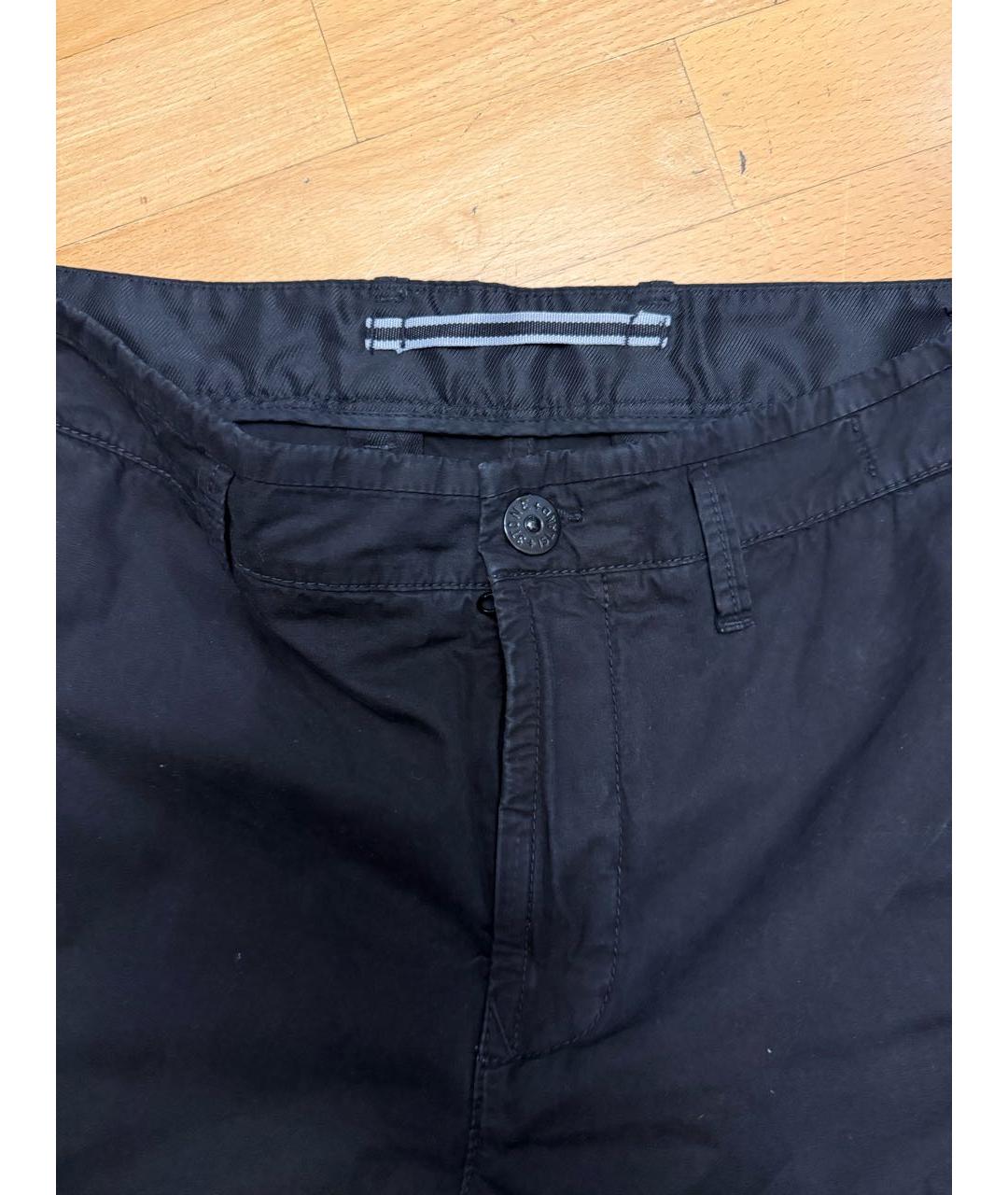 STONE ISLAND Черные хлопковые шорты, фото 3