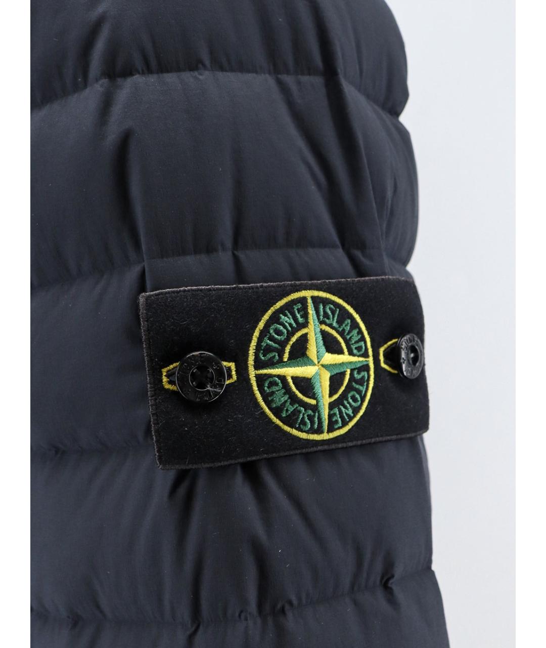 STONE ISLAND Синий полиамидовый пуховик, фото 3