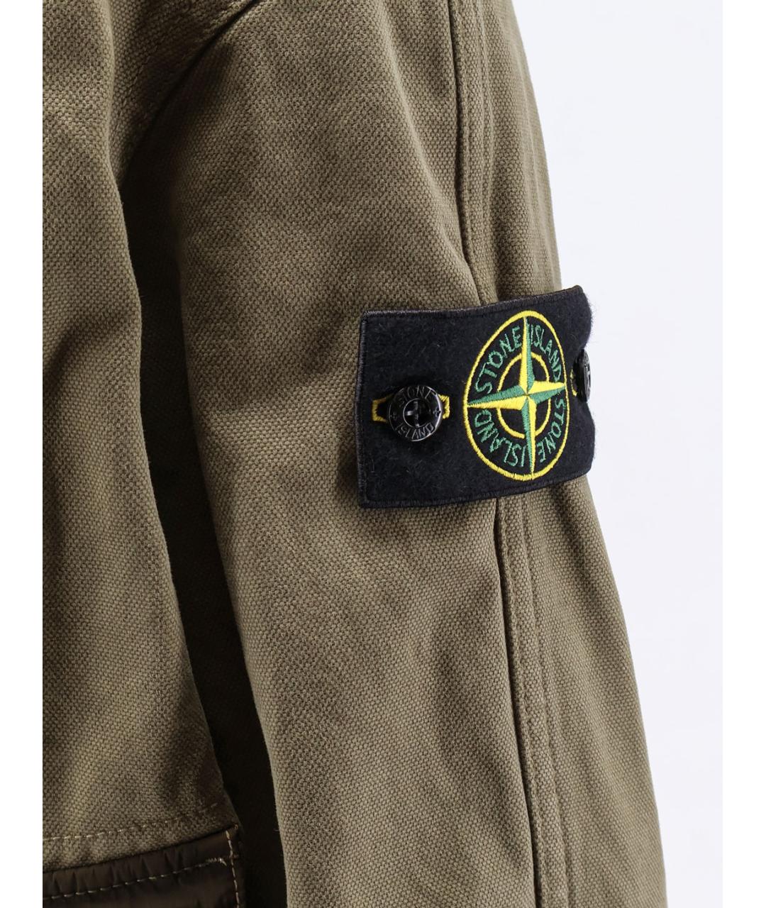 STONE ISLAND Хаки хлопковая куртка, фото 3