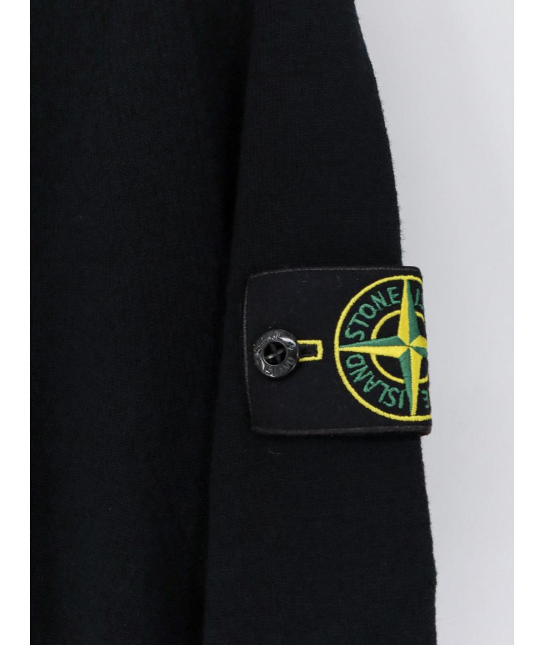 STONE ISLAND Черный шерстяной джемпер / свитер, фото 3
