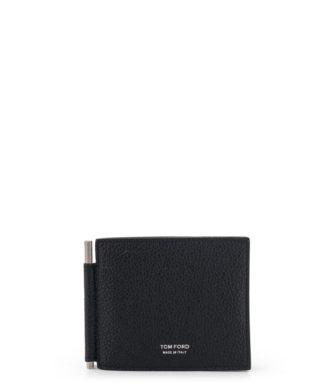 TOM FORD Черный кожаный кошелек, фото 1