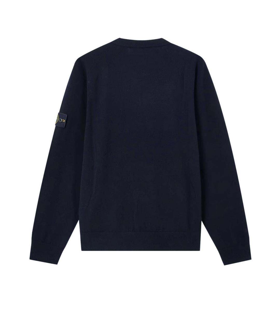 STONE ISLAND Синий шерстяной джемпер / свитер, фото 2